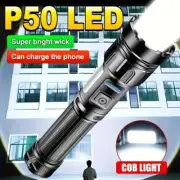 Super Bright Torch Flashlight LED 2500LM Zoom Powerful Camping Lamp Torch