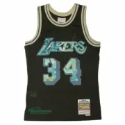 Los Angeles Lakers Shaquille O'Neal 34 1996-97 TYE DYE Logo Hardwood Classics...