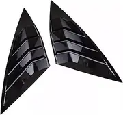 Compatible with VW Jetta MK7 2019 2020 2021 2022 2023 Rear Window Louver Shutter Cover Side Vent Scoop Blinds Trim Exterior Sticker(Black)