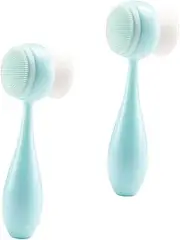 Healeved 2Pcs Double Sided Face Cleansing Brush Durable Pore Cleansing Tool for Deep Cleaning Gentle Exfoliating Blackhead Removal Facial Massage for Daily Skin Care