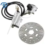 For ATV Go Cart Kart Disc Rotor Kit+Rear Hydraulic Brake Master Caliper Assembly