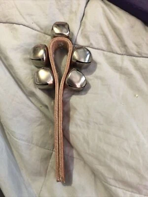5 Bells Hand Percussion Wih Leather Strap Freepist Acc44