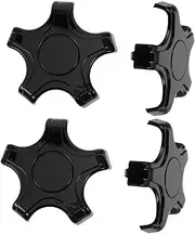 4pcs Wheel Center Protective Cover Auto Center Wheel Caps Auto Rim Tire Hubcaps Vehicle Rim Caps Hubcap Cover Black Plastic