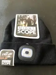 NEW - Night Scope LED Light Beanie - Black - Adult One Size A9