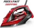 Steam Iron for Clothes - Non-Stick Soleplate - 1800W Clothes Iron With Auto-O...