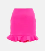 [David Koma] David Koma Wool-blend miniskirt AU 10 pink