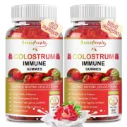 2 Pack Colostrum Supplement Gummies for Women & Men, with Biotin 10000mcg, Co...