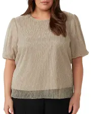 Estelle Plus Maxime Pleated Top