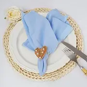 Plobeca Cloth Napkins Rustic Cotton Cloth Napkins Set of 10 Soft Table Napkins 45x45cm Washable Dinner Napkins for Christmas Wedding Party Fall Decor (Blue)