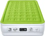 Full Size Air Mattress with Built in Pump Raised Double Blow up Bed Inflatable C