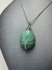 Tree of life wire wrapped necklace Green Aventurine