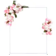 Metal Wedding Arch 6.6 Feet x 4.9 Feet Square Arch Backdrop Stand White