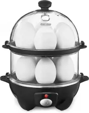 Double Tier Egg Cooker, Boiler, Rapid Maker & Poacher, Meal Prep for Week, Fami