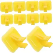 10pcs Engine Hood Clamp Prop Rod Retainer Hood Prop Holder Hood Lift Support Clip Hood Support Rod Holder Auto Hood Prop Rod Clip Hood Prop Retainer Hood Strut Clamp Yellow Plastic