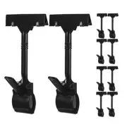 10 Pcs Price Tag Holder Sign with Clamp Clips for Retail Display Rotatable Menu