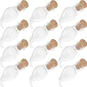 Alipis 12 Pack Diy Mini Glass Bottles Pendants Wishing Bottles Cork Stopper for Craft Home Art