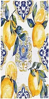 RPLIFE Watercolor Yellow Lemons Beach Towels, Sand Free Beach Towel for Men Women