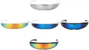 F Fityle Set Futuristic Cyclops Mirrored Sunglasses Party Cosplay Costume