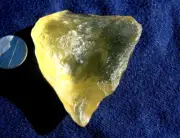 Libyan Desert Glass Meteorite Tektite impact specimen( 480 crt) Big Heart shape