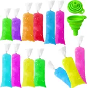 Ice Lolly Bags Disposable Ice Cream Mold Bags with Silicone Funnel, 3 Size Ice C