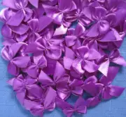 #66 Lot-70 Purple 1" Mini Bows Ribbon Scrapbook Cardmaking DIY Crafts Polyester