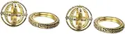 [SHERCHPRY] Pcs Vintage Astronomical Sphere Ball Ring Small Love Ring for Couples Retro Cosmic Jewelry