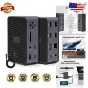 Ultra Compact USB C Docking Station with Triple Monitor Support & Fast Charging