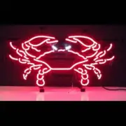 Crab Seafood Lobster 24"x20" Neon Sign Wall Store Light Lamp With Dimmer