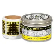 PXL BR Code™ Scannable Label, 1.88 in W, 10.5 ft L roll, 4.1 mil thick, Yellow
