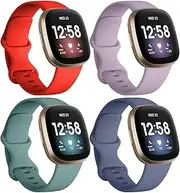 Dirrelo Compatible with Fitbit Sense Bands/Fitbit Versa 3 Bands Women/Fitbit Versa 4 Bands Women/Fitbit Sense 2 Bands for Women, Soft Replacement Sport Strap Band for Versa 3/4 Sense 2 Smart Watch