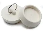 2Pcs Bathtub Stopper Rubber Sink Stopper Drain Plug with Hanging Ring for Sinks