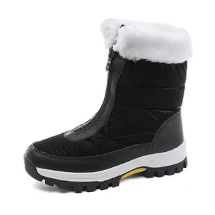 【MINE】保暖短靴 拉鏈短靴/保暖機能防輕潑水拉鏈造型登山短靴(3色任選)