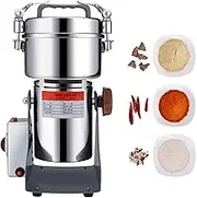 800G Electric Grain Grinder Mill Stainless Steel Herb Grinder Swing Type 3 Blades Grinding Machine High Speed Spice Grinder with 0-5Min Timing Pulverizer Powder Machine for Herb Spice Pepper Coffee