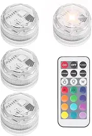 LED Decor, Waterproof Remote, Submersible Lights, Color Changing Modes, Battery Powered Reusable, Modes Lighting Solution, for Spa Centerpiece, Party Camping Events