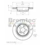 Bremtec Euro-Line GeoZinc Coated Brake Rotor - BDR20510EL