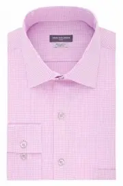 Van Heusen Men's Regular Fit Flex Collar Stretch Check Dress Shirt (17-1/2)32-33