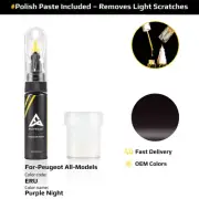 Touch Up Paint For Peugeot All Models ERU Purple Night With Polish Paste