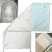 Satin Crib Sheet Pillow Cover Silk Bassinet Cradle Slip Reversible Use for Baby