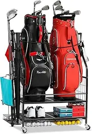 FHXZH Golf Bag Storage & Organizer - Extra Large Rack for Garage, Shed, Basement