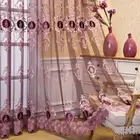 DIY European Embroidery Curtain Lace Sheer Mesh Tulle Voile Fabric Drape Window