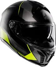AGV Tourmodular Perception Helmet, black-grey-yellow, Size XS for Men Black Grey Yellow