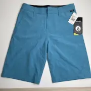 Volcom Frickin SNT Static Shorts Big Youth Sz 26 NWT Aqua Blue