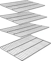 Cooking Grates Replacement Parts for Masterbuilt 40 Inch Electric Smoker, 19.69" x 12.28" Grill Grid, Replace Smoker Racks for Masterbuilt MB20070115, MB20072918, MB20074719, MB20072916, 4 Pack