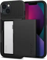 SPIGEN Slim Armor CS Case Designed for iPhone 13 Case 6.1-inch Card Slider Holder Cover - Black