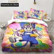 a3171 Bed Sheets DR S-Slump Arale Bedding Set Cute Quilt Cover Bed Cover With Pillowcase Boys Adult Home3-Piece Bedding Set (1 Duvet Cover + 2 Pillow