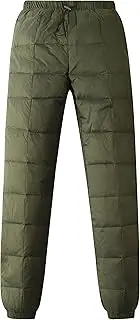 [Gihuo] Snow Pants Womens Winter Windproof Down Pants Warm Outdoor Ski Pants Padded Loose Ultralight Warm Trousers