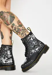 [Dr. Martens] 1460 Scribble Combat Boots