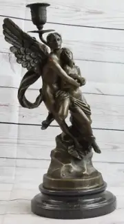 Collectible Bronze Statue DEAL Signed Bouguereau Psyche And Eros Romance