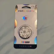 Popsockets Premium Popgrip Metal Enamel Snow Flakes new