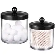 Premium Quality Plastic Apothecary Jars - Qtip Holder Bathroom Vanity Counter...